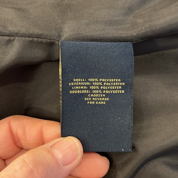 EUC London Fog black round neck silver clasp front fully lined heavier rain coat - Picture 9 of 10